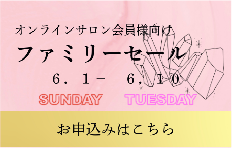 6月1日～10日開催オンラインサロン会員様向けファミリーセール